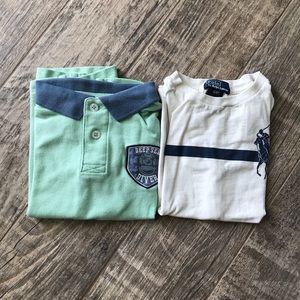 Boys Size 4 Short Sleeve Shirts Lit of 2